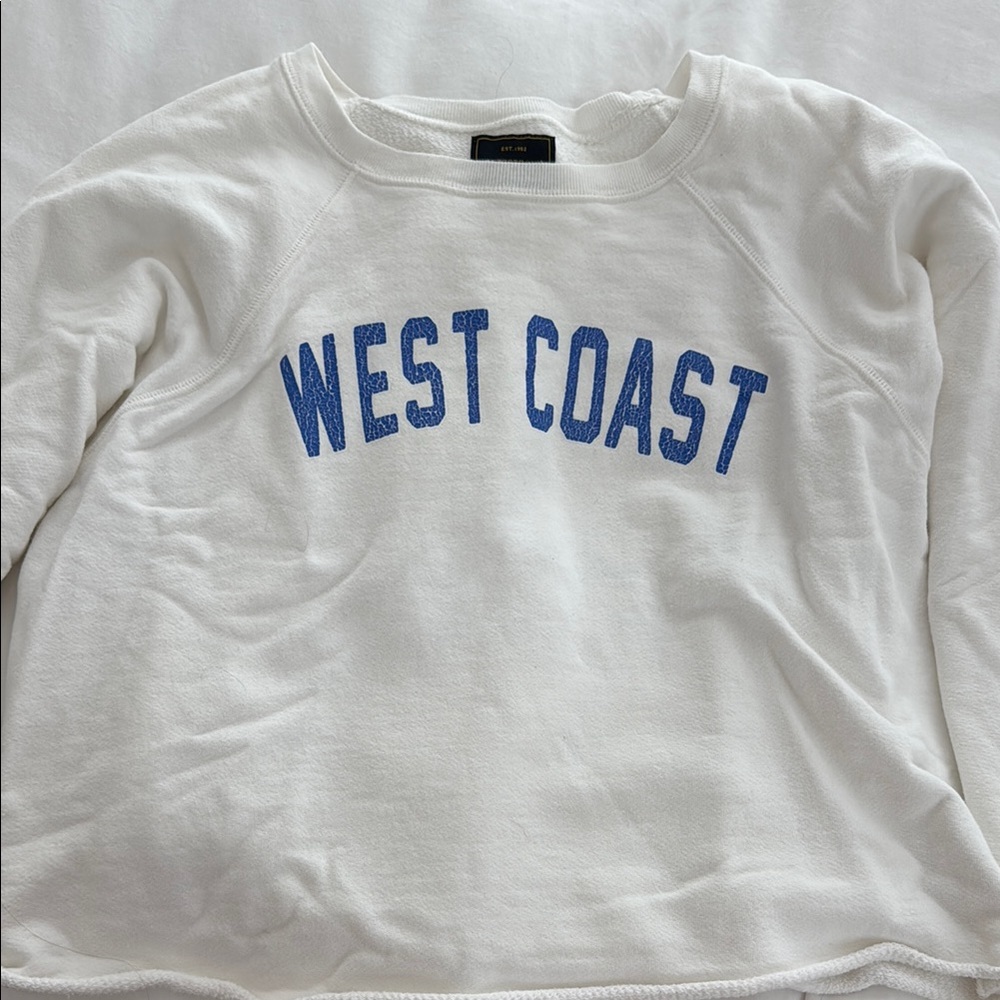 Original Retro Brand Black Label White and Blue Oversized Hoodie